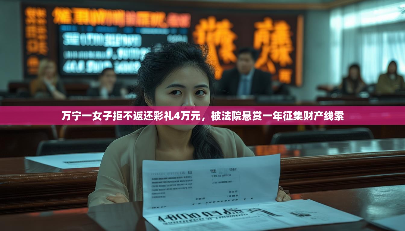 万宁一女子拒不返还彩礼4万元，被法院悬赏一年征集财产线索
