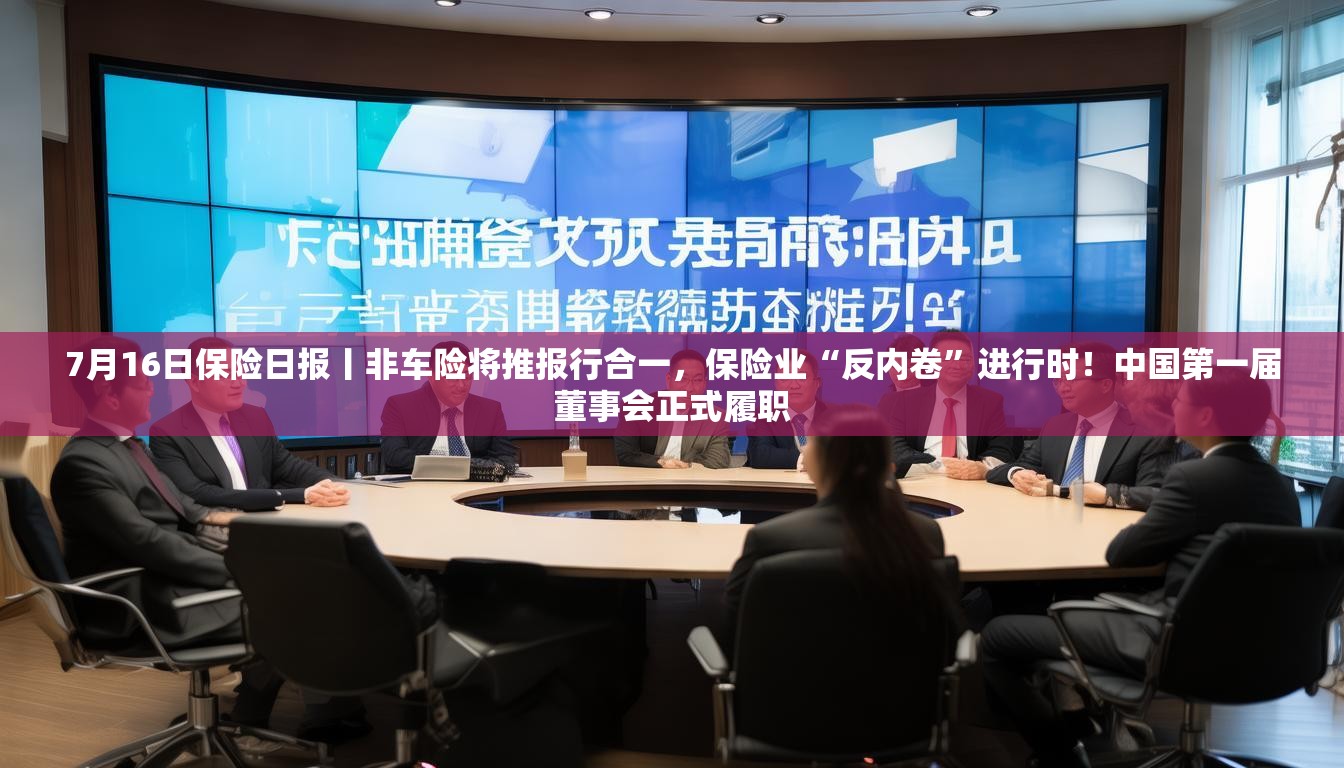 7月16日保险日报丨非车险将推报行合一，保险业“反内卷”进行时！中国第一届董事会正式履职