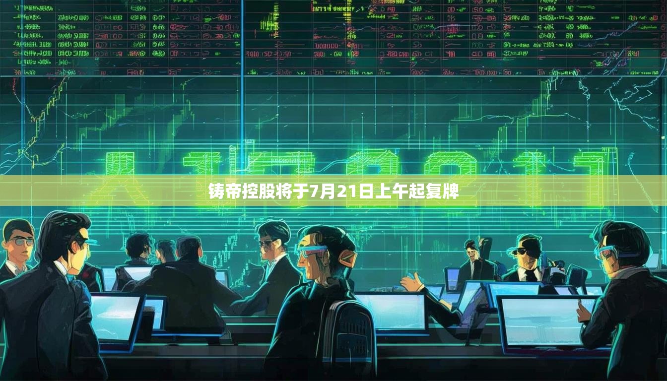 铸帝控股将于7月21日上午起复牌
